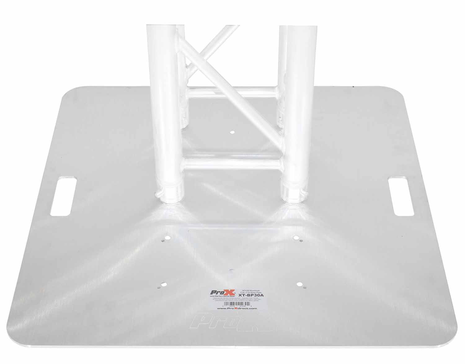 ProX XT-BP30A 8mm Aluminum Base Plate for F34 and F33 Trussing with Conical Connectors - 30" X 30" - Hollywood DJ