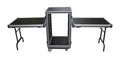 ProX T-18RSPWDST 18U Vertical Shockproof Rack Case 20 In Deep W-Side Tables and Casters - Hollywood DJ