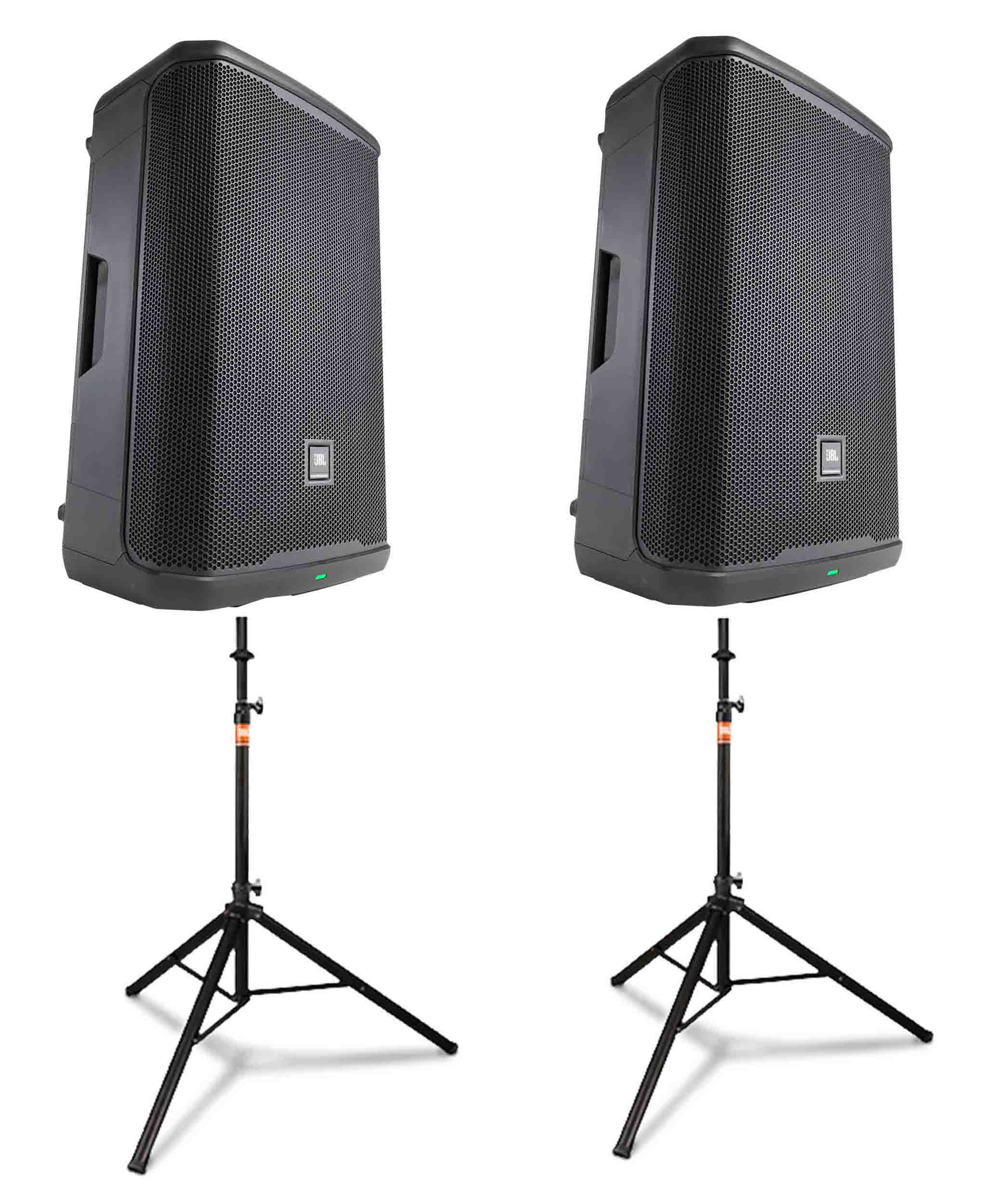 JBL PRX915, 15-Inch PA System Package with Speaker Tripod Stand - Hollywood DJ