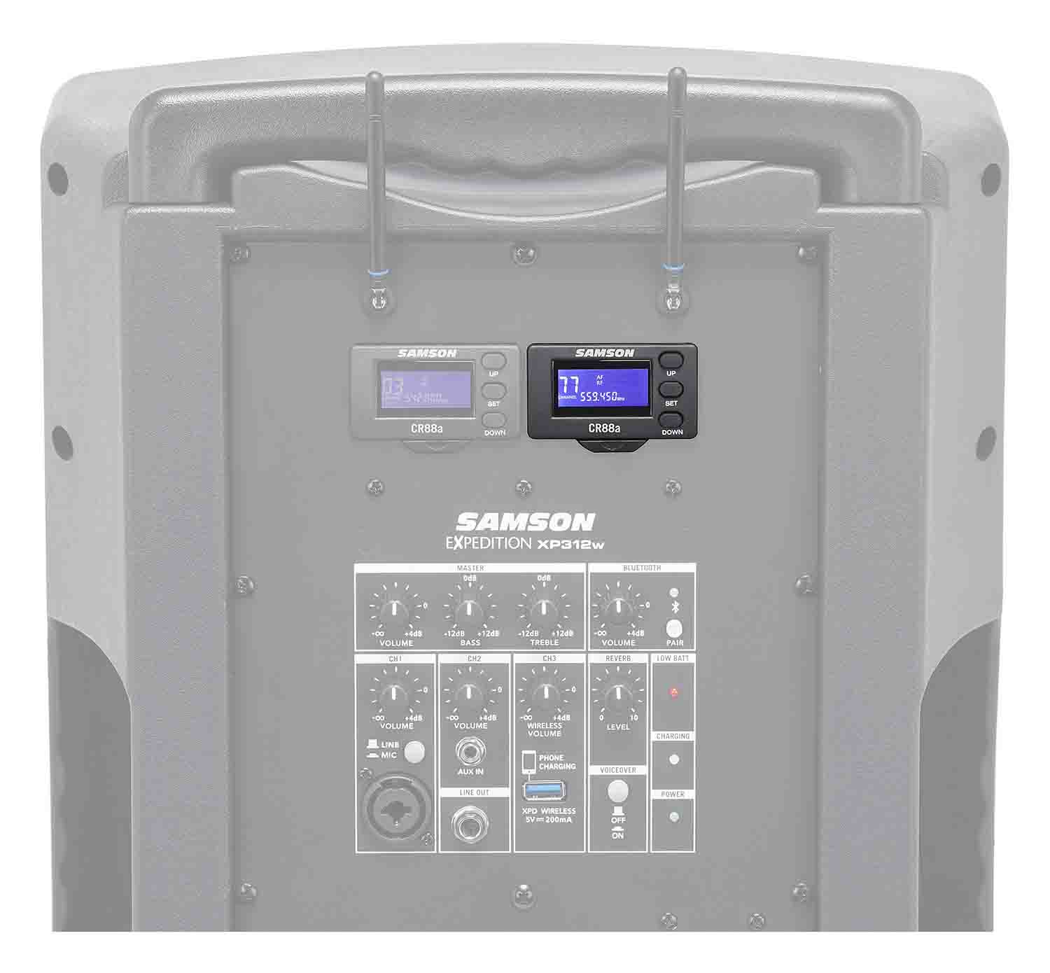 Samson SWMC88BLM8-D Concert 88a Wireless Lavalier Microphone System for XP310w or XP312w PA System - Hollywood DJ