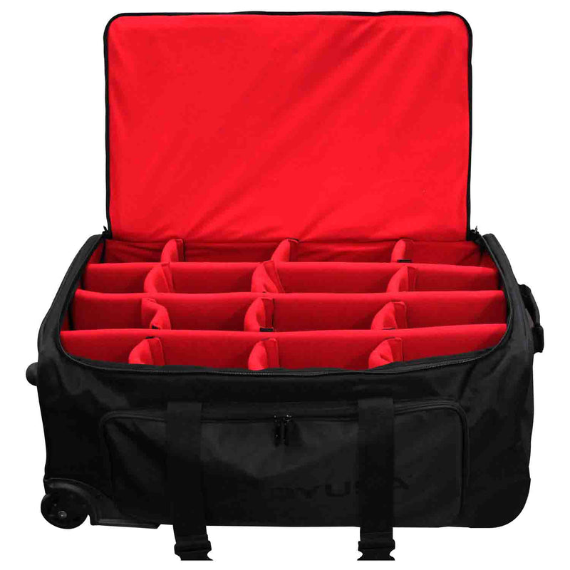Odyssey BRLPAR1HW Redline Series Utility Par Uplight Gear Bag with Pullout Handle and Wheels - Hollywood DJ