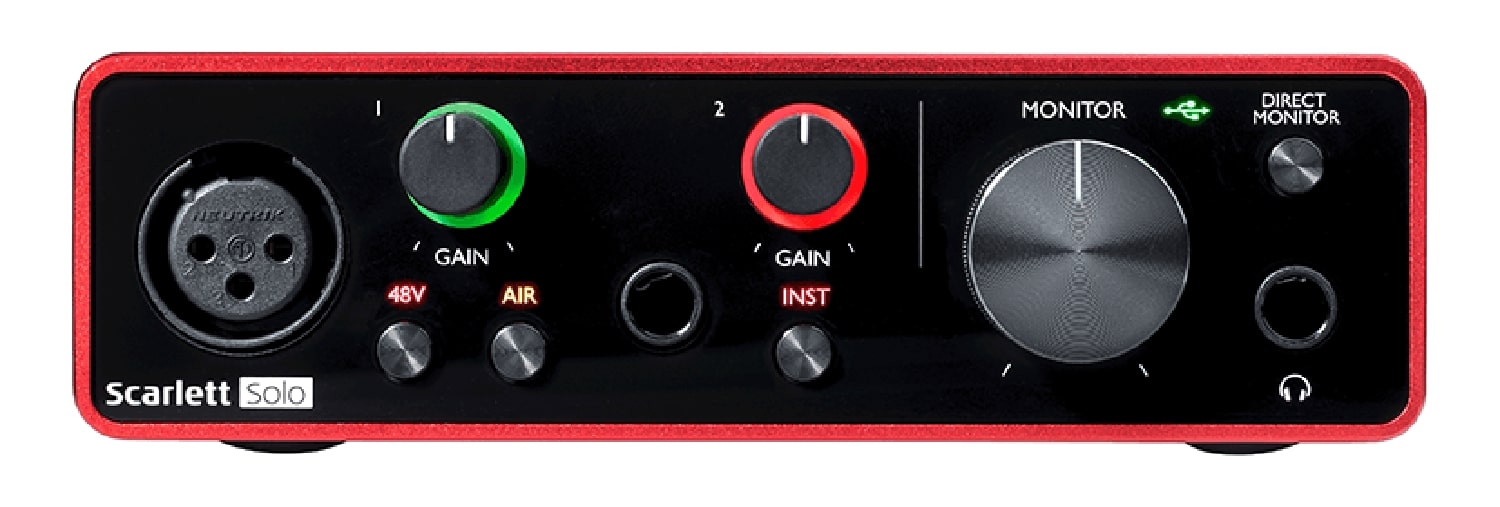 Focusrite Scarlett Solo 3rd Gen 2x2 USB Audio Interface - Hollywood DJ