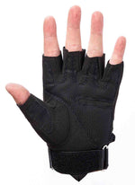 ProX X-GRIPZ Hard Rubber Knuckle Fingerless Gloves for Truss and Stage Performance - Hollywood DJ