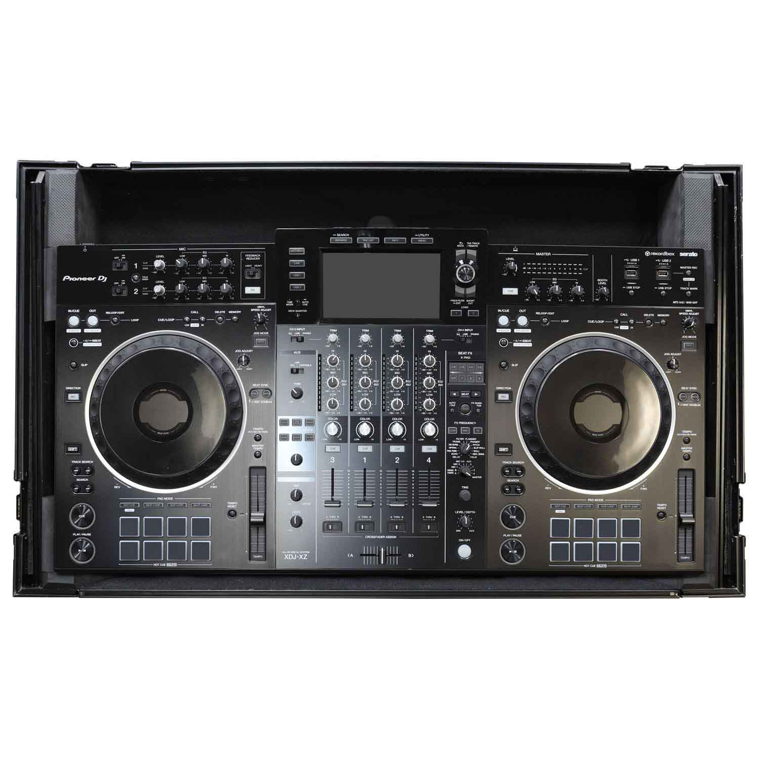 Odyssey FZGSXDJXZW1BL, Black Label Glide Style Case with Wheels and 1U Rack For Pioneer XDJ-XZ - Hollywood DJ