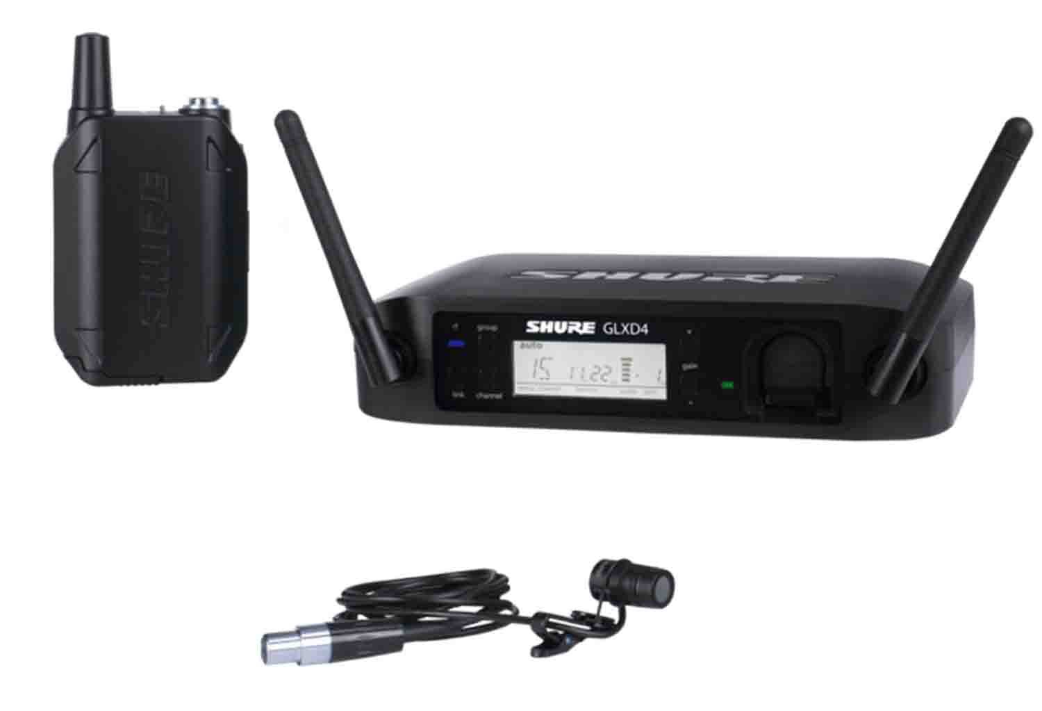 Shure GLXD14R/85-Z2 Digital Wireless Presenter System with WL185 Lavalier Microphone - Hollywood DJ