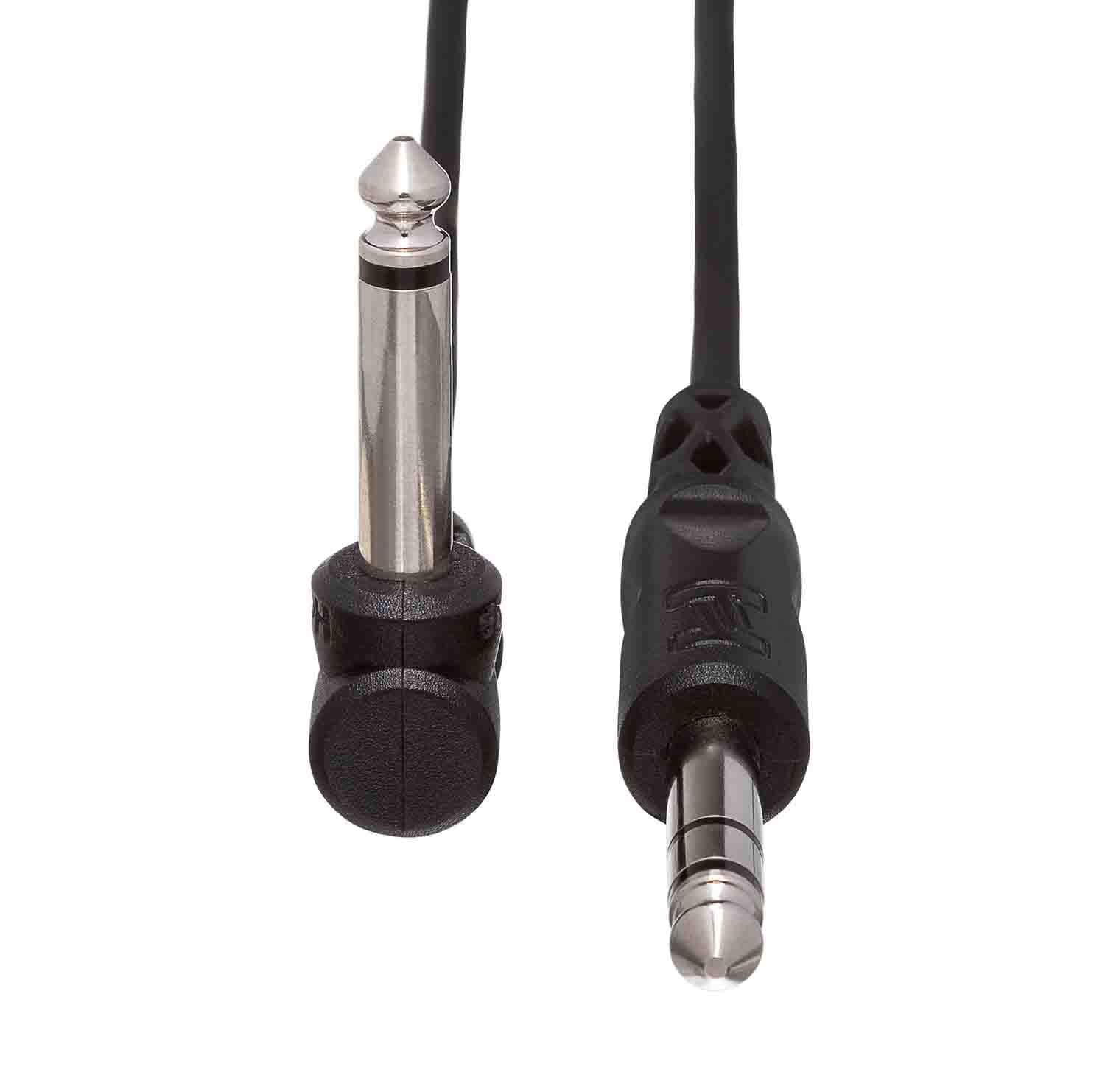 Hosa CPP-103R, 1/4" TS to Right-angle 1/4" TS Unbalanced Interconnect Cable - 3 Feet - Hollywood DJ