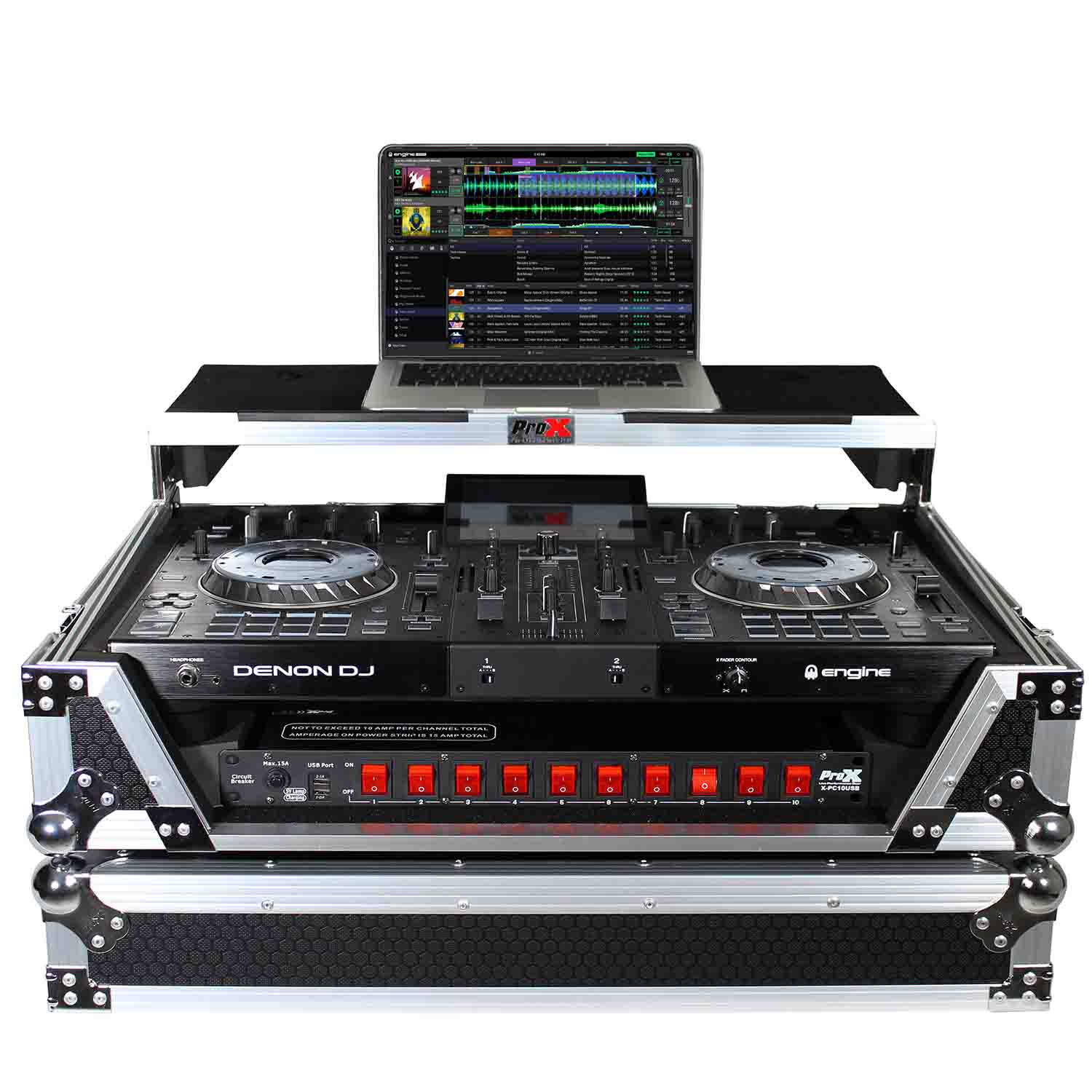 ProX XS-PRIME2 LT DJ Flight Case For Denon Prime 2 Standalone DJ System - Hollywood DJ
