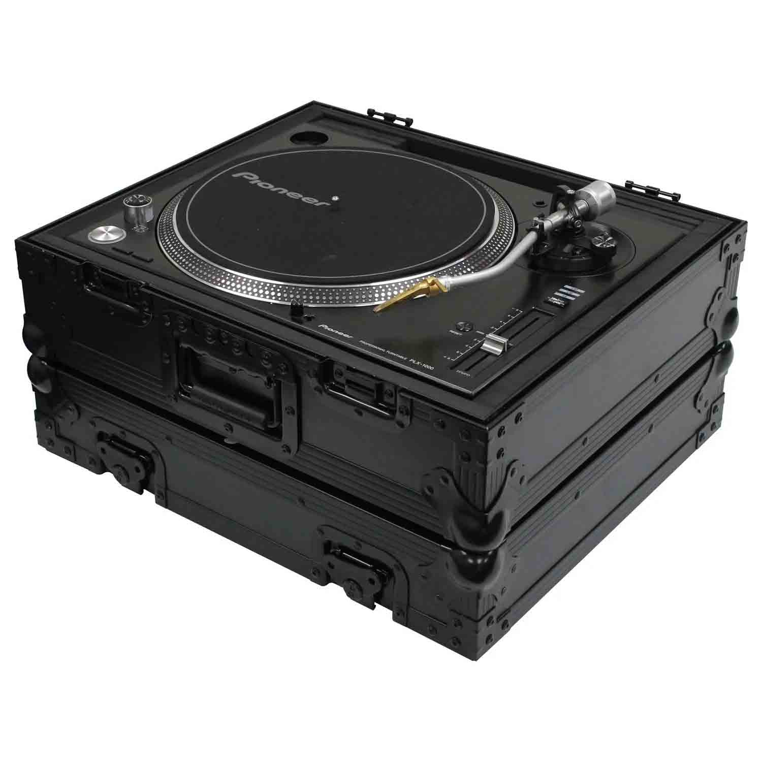 Odyssey FZ1200BL, Universal Black Turntable Flight Case - Hollywood DJ