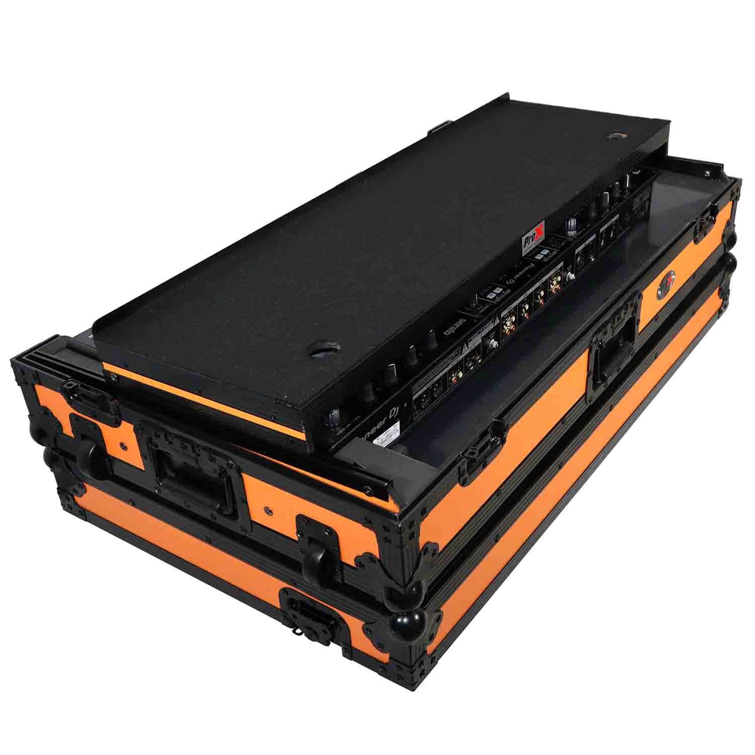 ProX XS-DDJSZWLTOB DJ Flight Case For Pioneer DDJ-SZ, DDJ-RZ DJ Controller - Black on Orange - Hollywood DJ