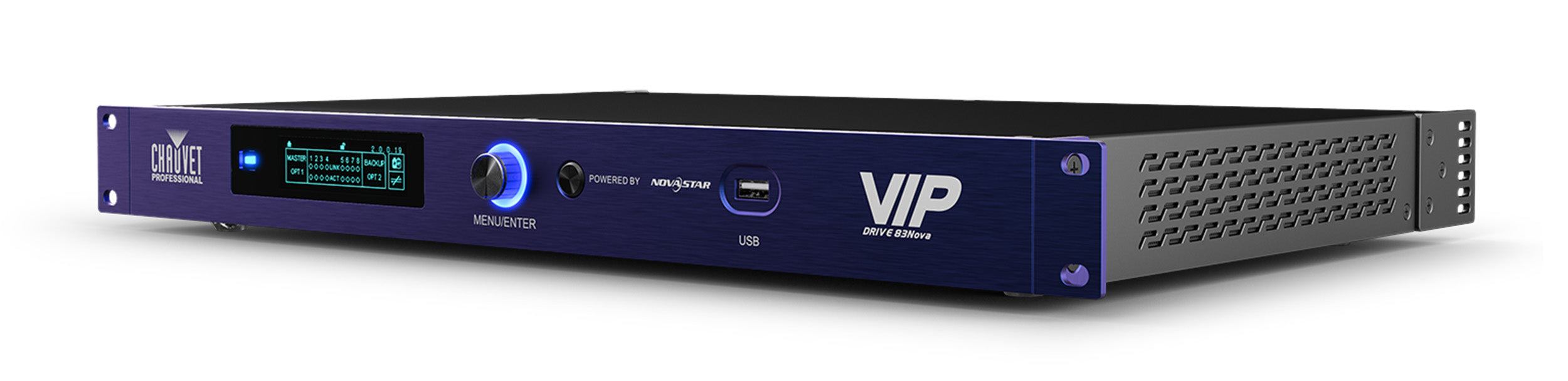 Chauvet Pro VIP Drive 83R Nova, Video Wall Mapper Switcher with 3 x Inputs and 8 x Outputs - Hollywood DJ