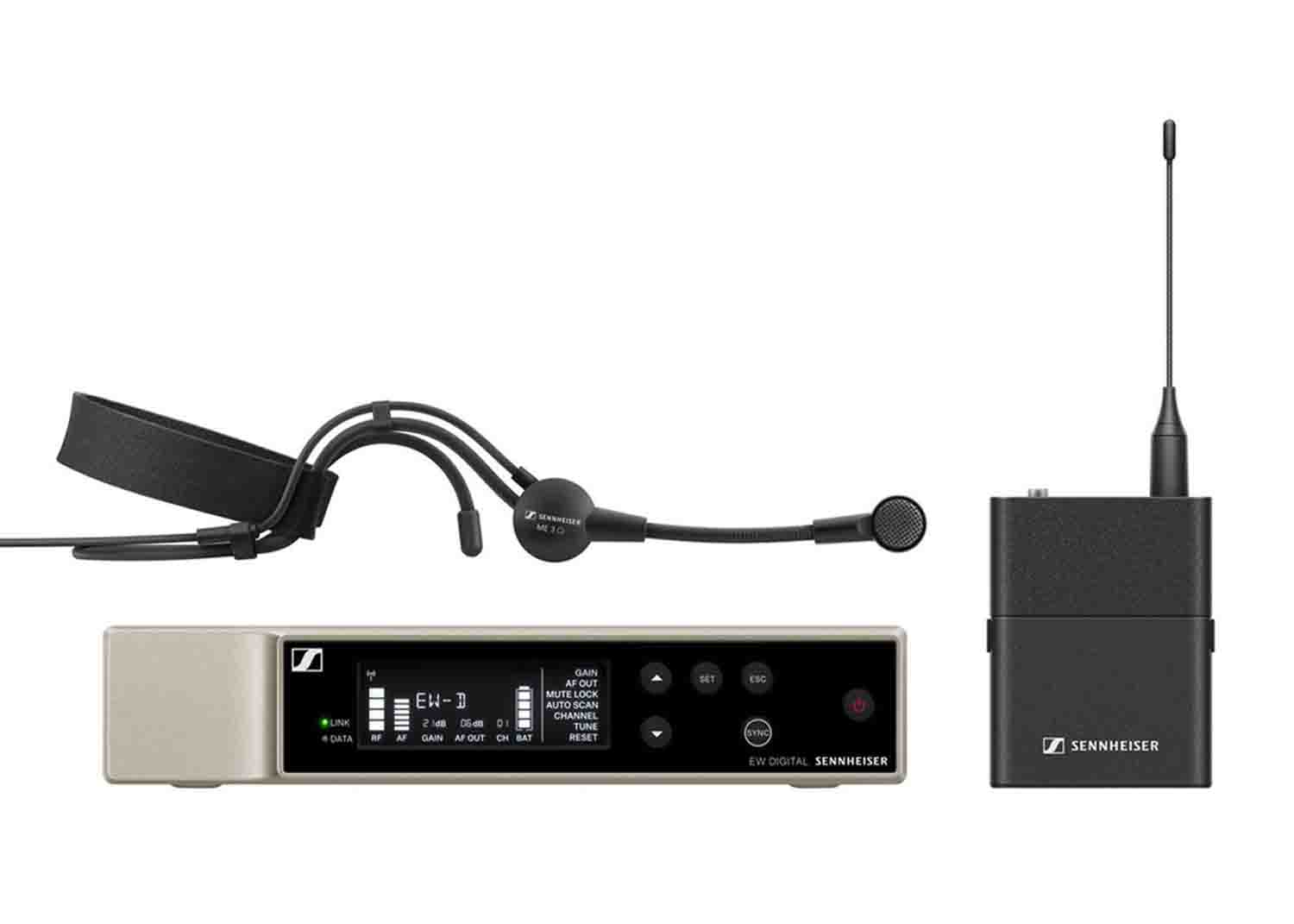 Sennheiser EW-D ME3 SET Digital Wireless Cardioid Headset Microphone System (Q1, R1, R4) - Hollywood DJ