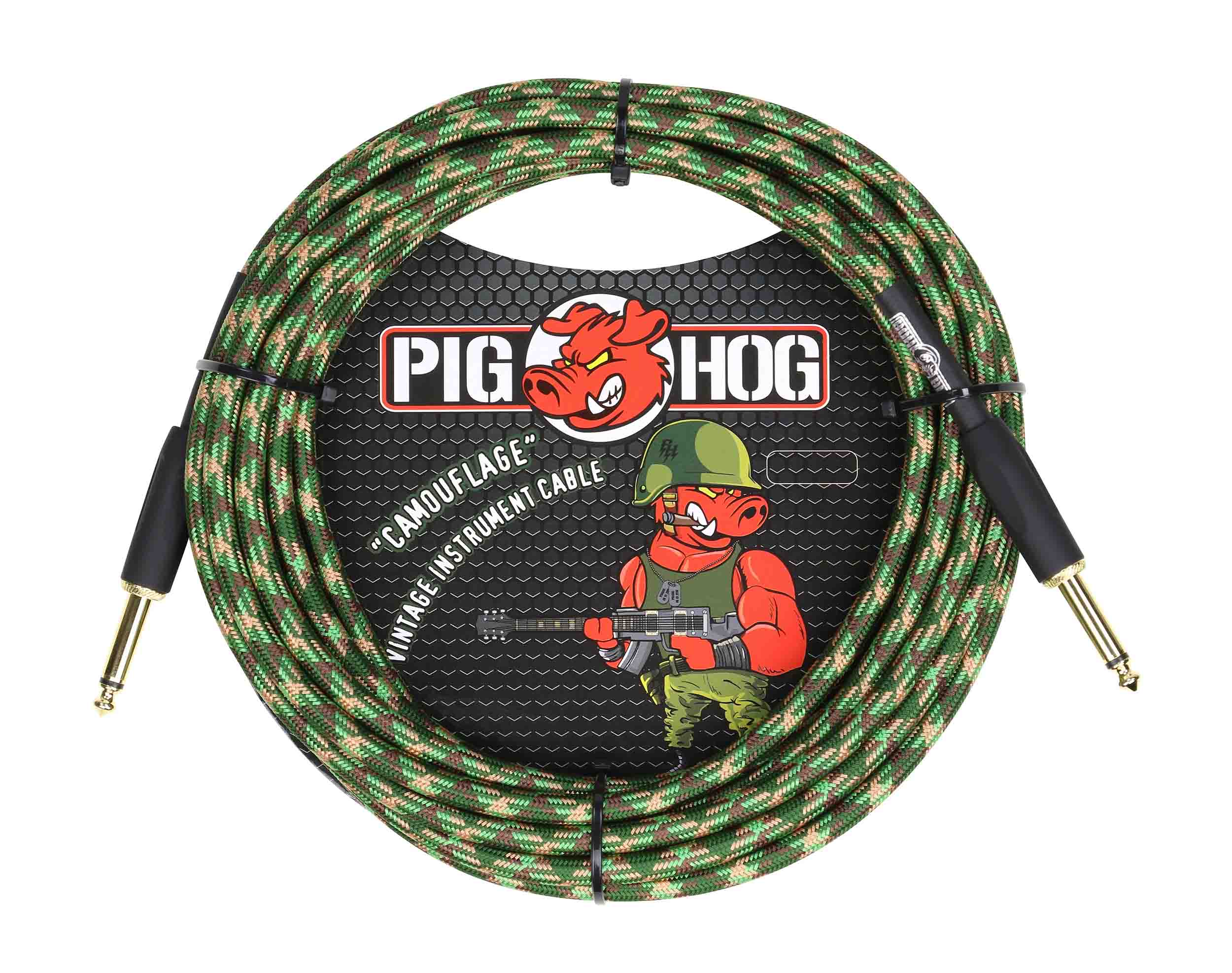 Pig Hog PCH20CPR "Camouflage" Instrument Cable - 20 ft - Hollywood DJ