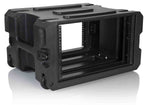 Gator Cases G-PROR-6U-19, 6U Deep Molded Audio Rack Case with Wheels - 19 Inch - Hollywood DJ
