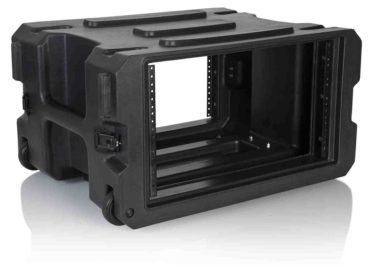 Gator Cases G-PROR-6U-19, 6U Deep Molded Audio Rack Case with Wheels - 19 Inch - Hollywood DJ