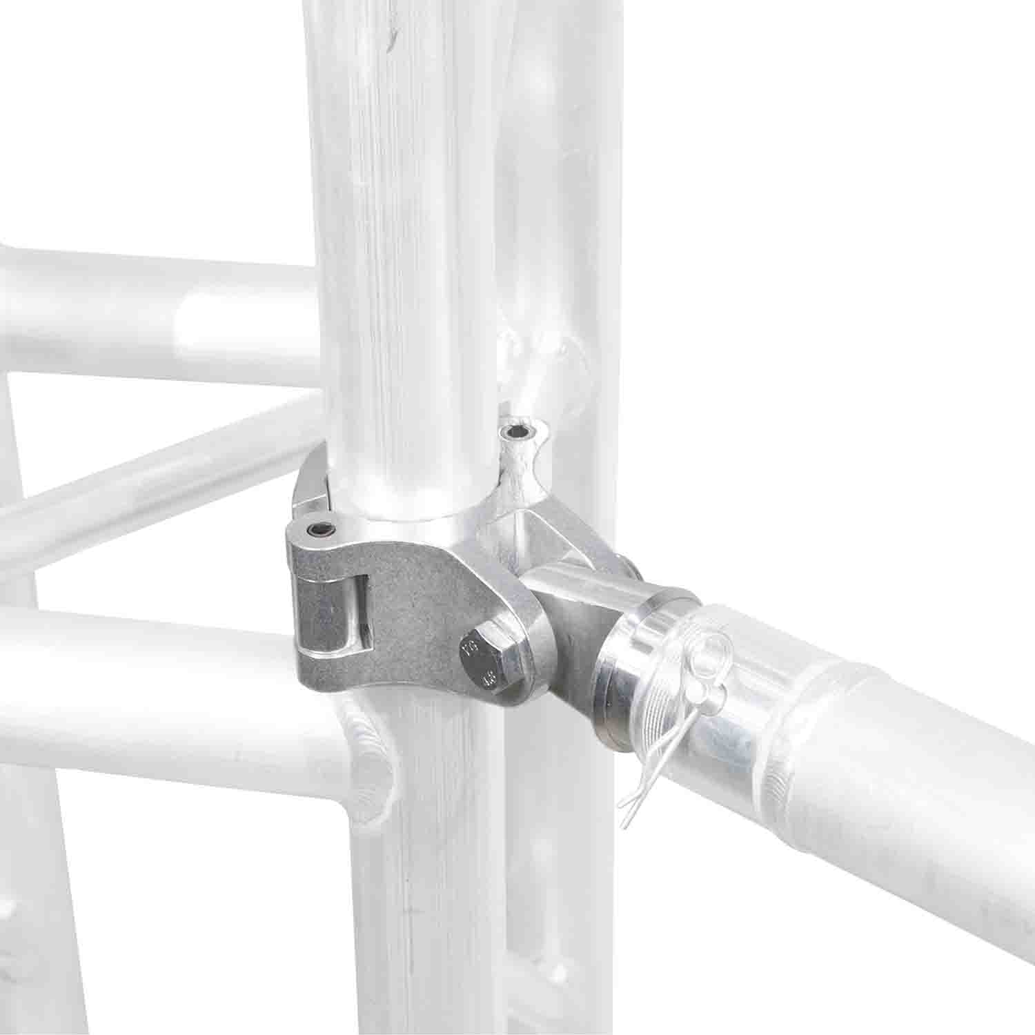 ProX T-CH16 Pro Clamp with Adjustable 180-degree Half Coupler Pin and Safety Clip - Hollywood DJ