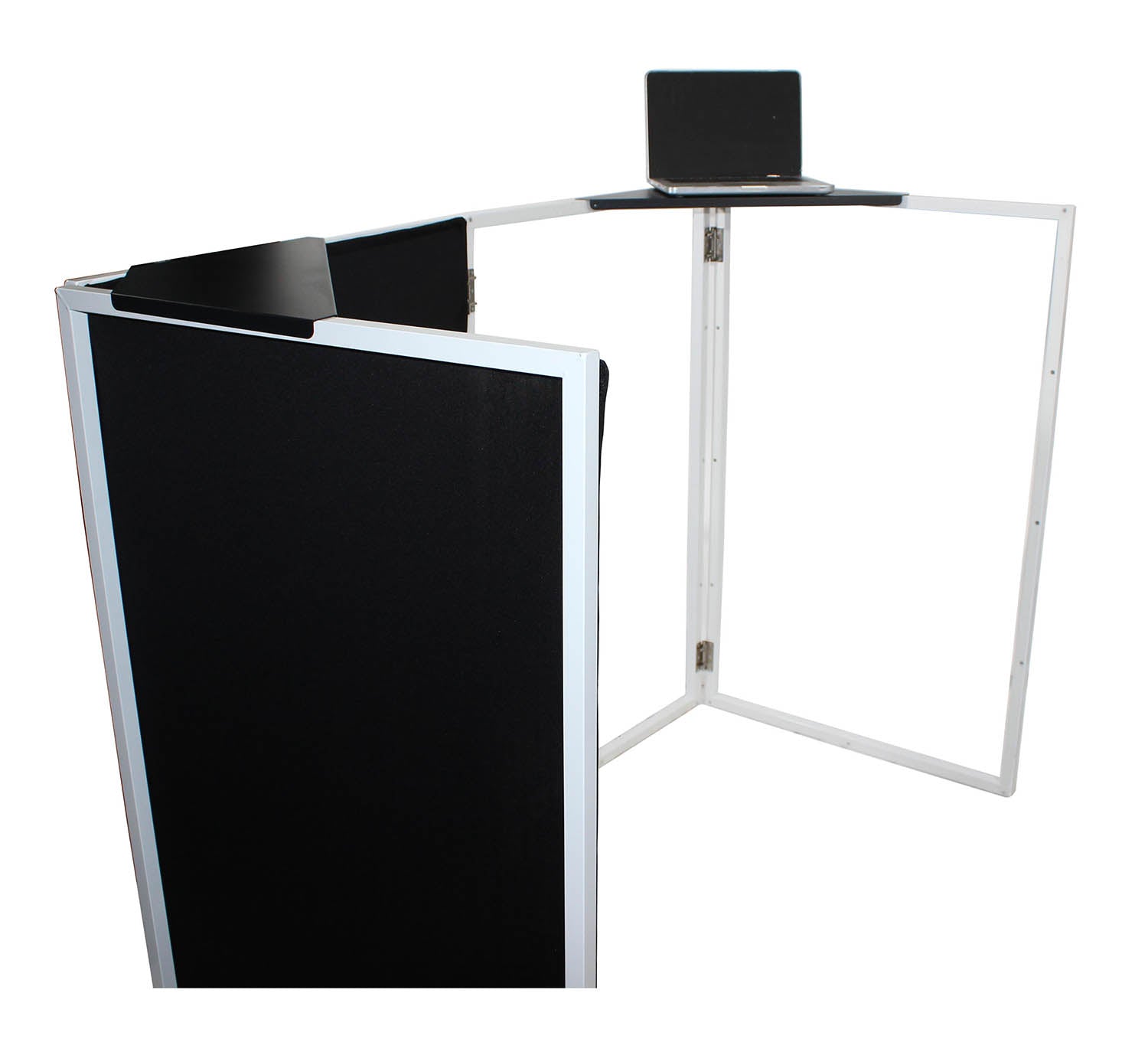 ProX XF-CSB X2, Set of 2 Aluminum Corner Shelves for DJ Facade - Black - Hollywood DJ