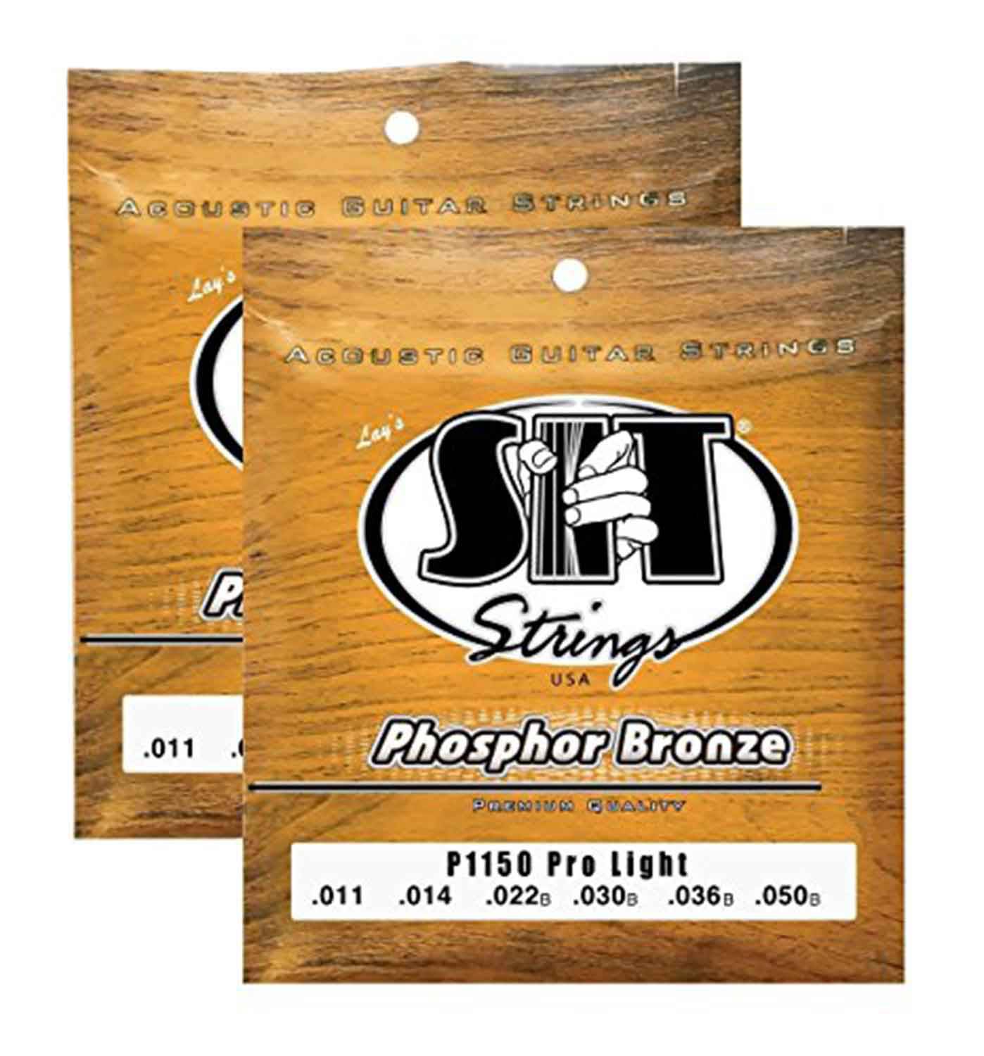 SIT Strings P1150 Pro Light Phosphor Bronze Acoustic Guitar Strings – 2 Pack - Hollywood DJ