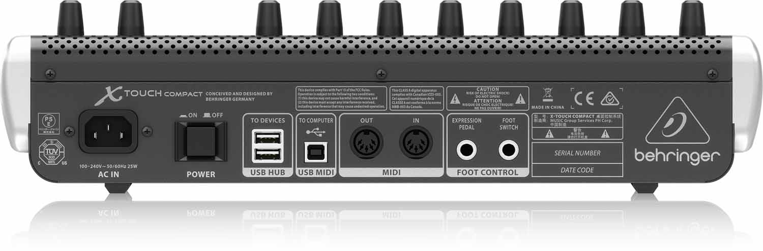 B-Stock: Behringer X-TOUCH COMPACT Universal USB/MIDI Controller with 9 Touch-Sensitive Motor Faders - Hollywood DJ