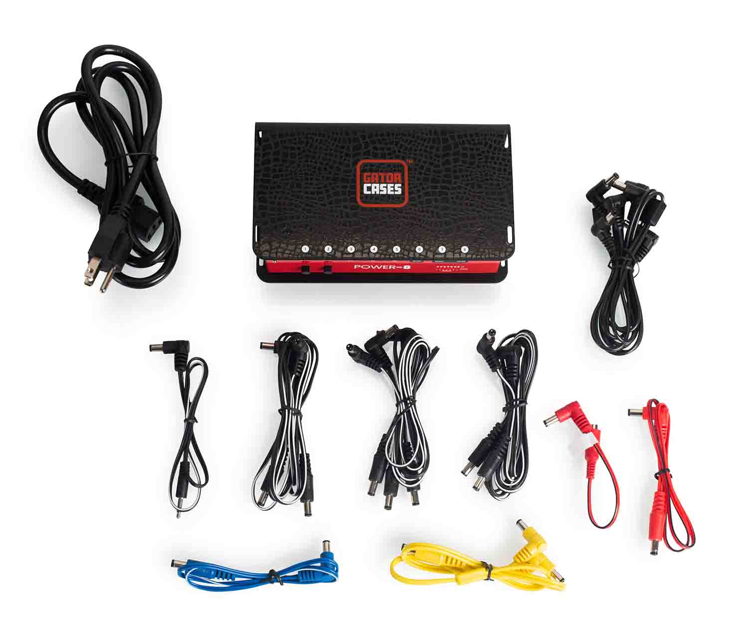 Gator Cases GTR-PWR-8 Pedal Board Power Supply with 8 Isolated Outputs - Hollywood DJ