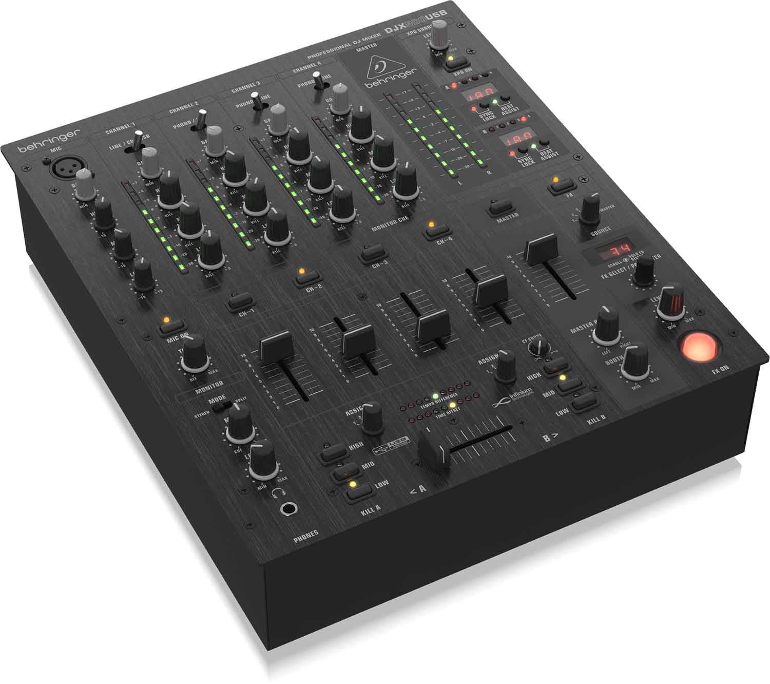 Behringer DJX900USB Professional 5-Channel DJ Mixer with Advanced Digital Effects - Hollywood DJ