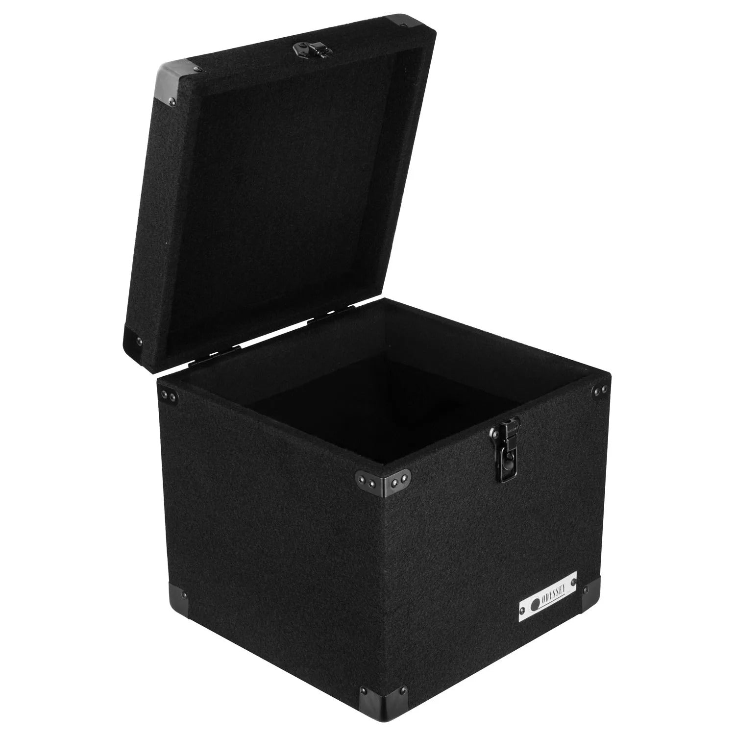 Odyssey CLP090E, Pack of 2 Carpeted DJ Cases with Detachable Lid for 90 LP Vinyl Records - Hollywood DJ