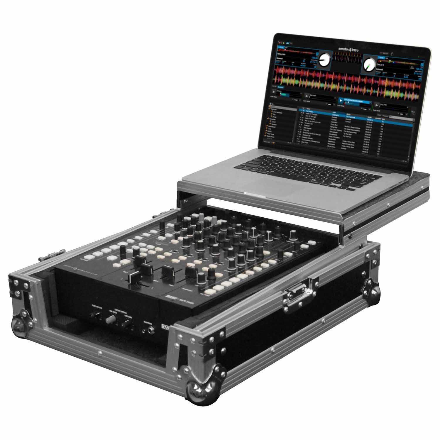 Odyssey FZGS12MX1 Universal Low Profile 12″ Format DJ Mixer Flight Case with Glide Platform - Hollywood DJ