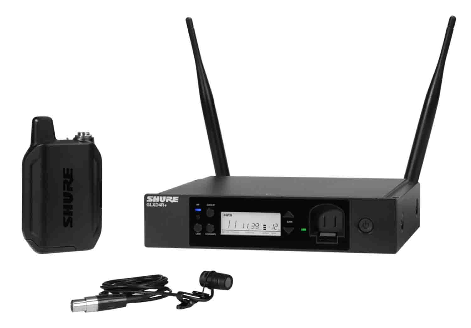 Shure GLXD14R+/85-Z3 Digital Wireless Rack System with WL185 Lavalier Microphone - Hollywood DJ