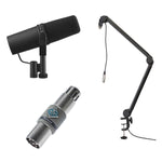 Shure SM7B Podcast Package - with Mic Booster and Desktop Boom Stand - FetHead + GFWMICBCBM3000 - Hollywood DJ