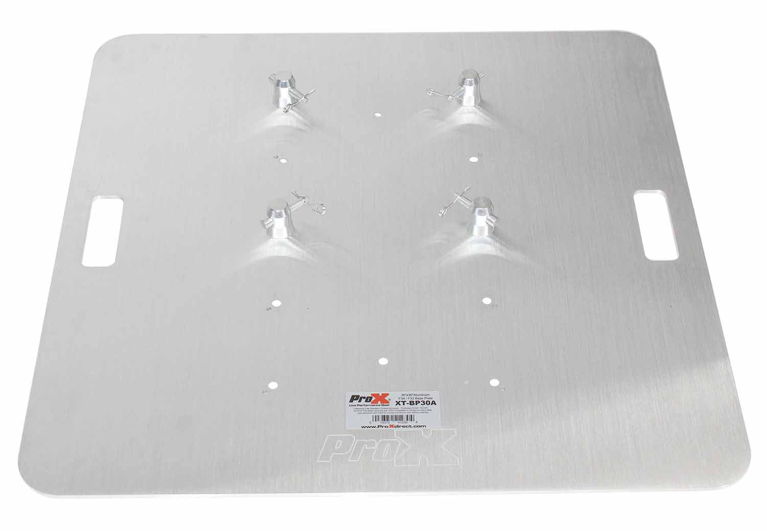 ProX XT-BP30A 8mm Aluminum Base Plate for F34 and F33 Trussing with Conical Connectors - 30" X 30" - Hollywood DJ