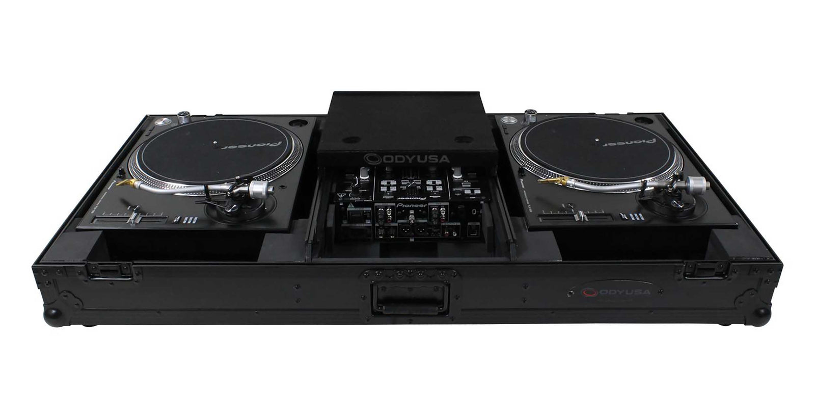 Pioneer DJ PLX-CRSS12 Hybrid Turntable Package with S5 DJ Mixer and Flight Coffin Case by Pioneer DJ
