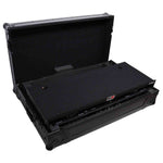 ProX XS-DDJREV7WLTBL DJ Flight Case for Pioneer DDJ-REV7 Digital Controller with Sliding Laptop Shelf and Wheels - Black Finish - Hollywood DJ
