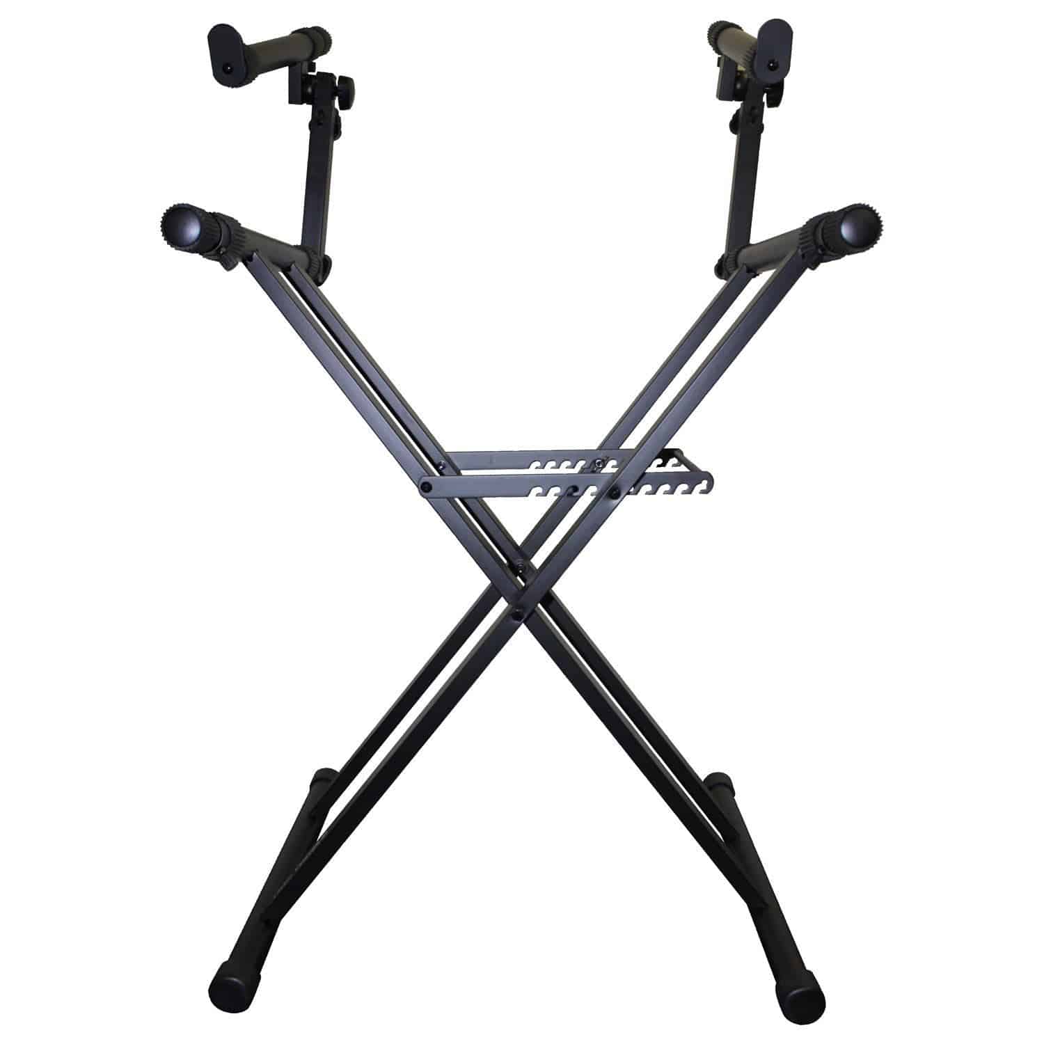 Odyssey LTBXS2 Black Heavy-Duty Two Tier X-Stand For DJ Coffins