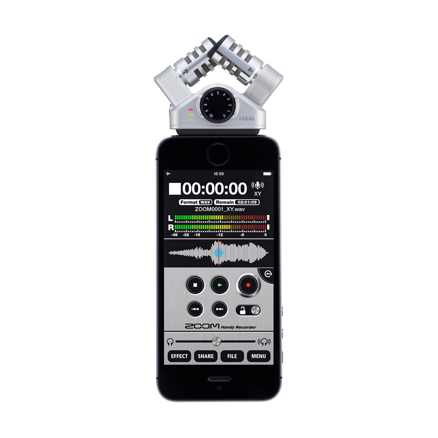 Zoom iQ6 Stereo X/Y High Quality Audio Recorder for iOS Devices - Hollywood DJ