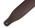Levy's Leathers M26PD-DBR_DBR 3″ Top Grain Leather Guitar Strap - Dark Brown - Hollywood DJ