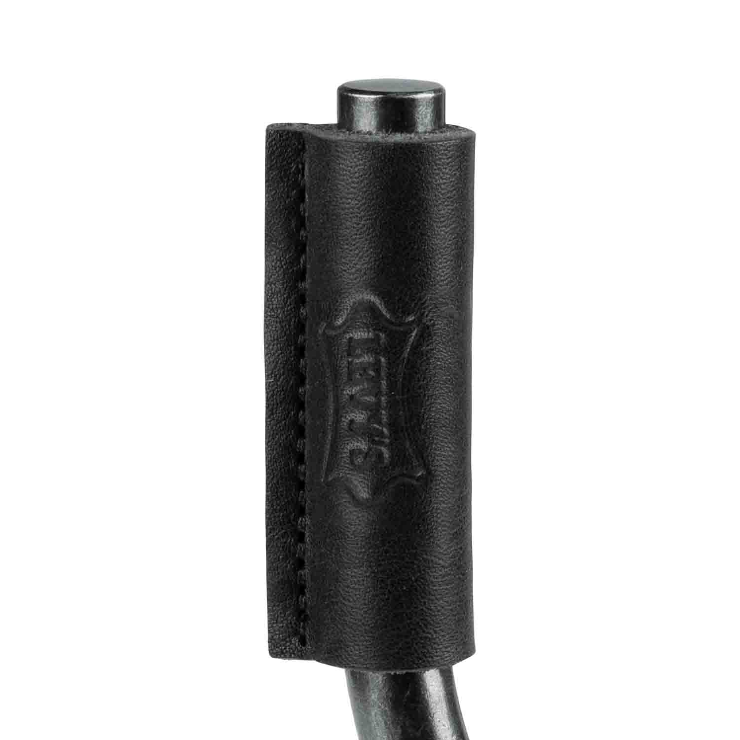 Levy's Leathers LVY-FGHNGR-SMBK Smoke Forged Guitar Hanger with Black Leather - Hollywood DJ