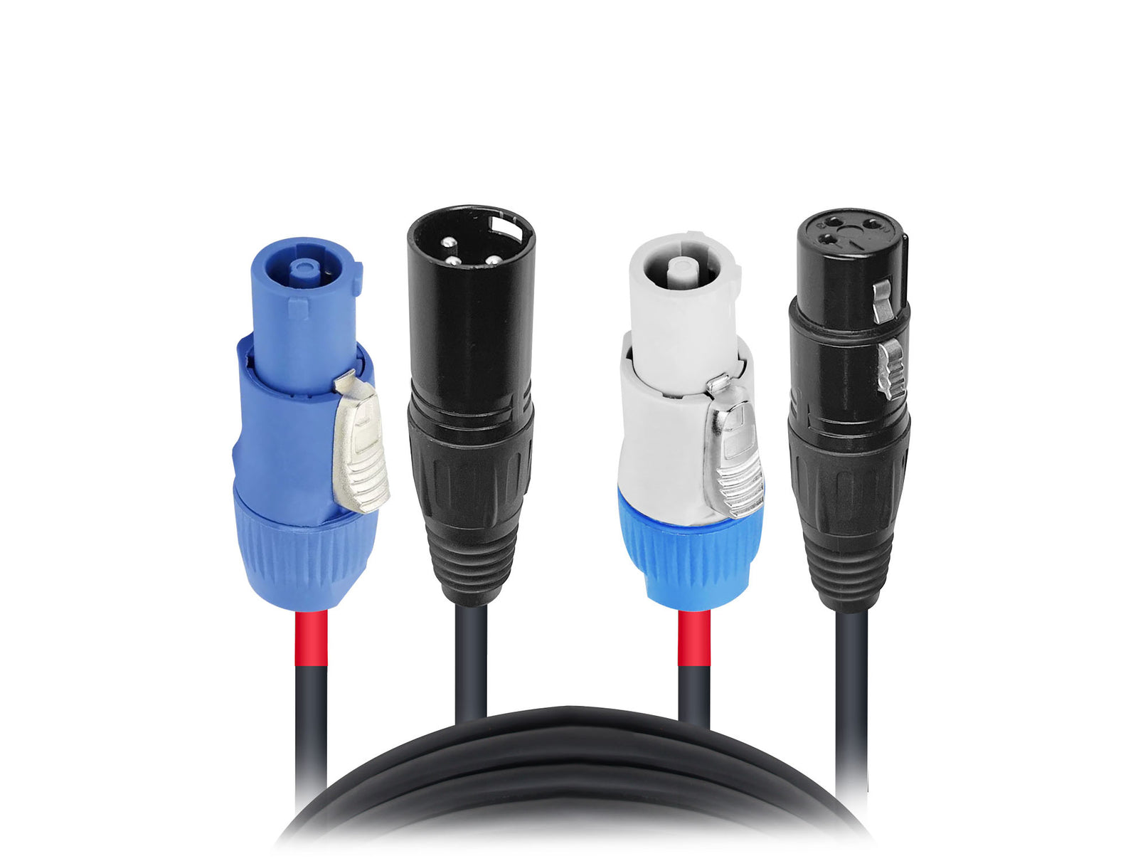ProX XC-PWC14-XLR03 Grey XLR-F Connector to Blue XLR-M Link Cable for Powercon Compatible Devices - 3 Feet by ProX Cases