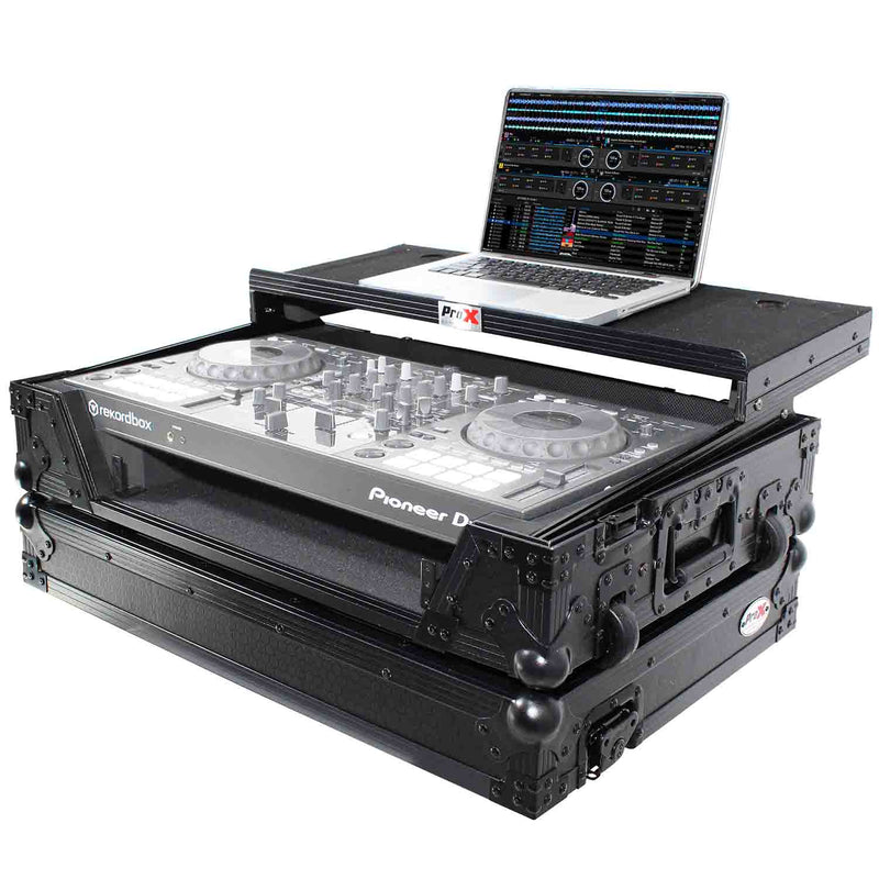 ProX XS-DDJ800 WLTBL DJ Flight Case For Pioneer DDJ-800 DJ Controller - Black on Black - Hollywood DJ