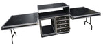 ProX XS-12U4DTWCO Dual-Table Case and Mixing Console Workstation with Casters - Hollywood DJ