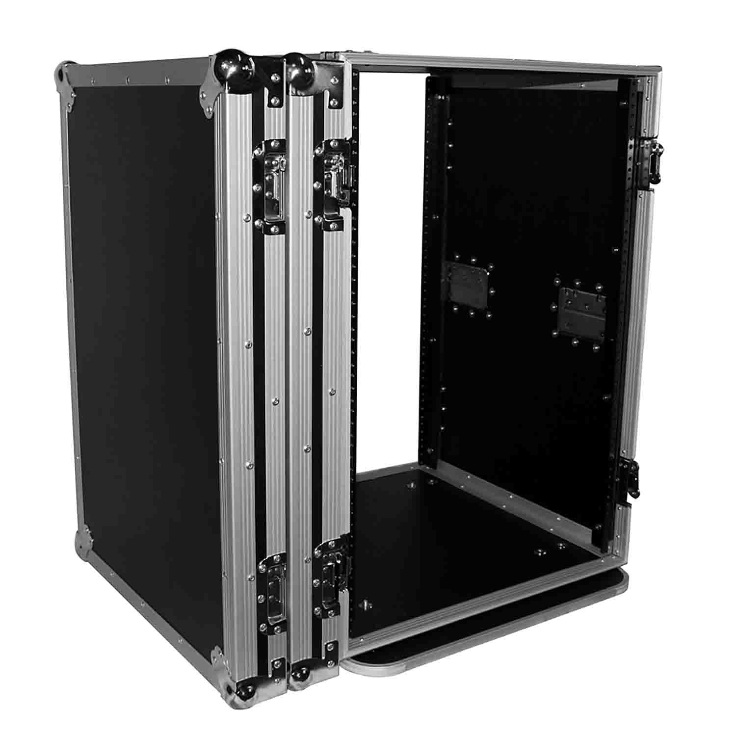 ProX T-16RSS, 16U Space Rack Mount ATA Flight Case 19 In Depth - Hollywood DJ