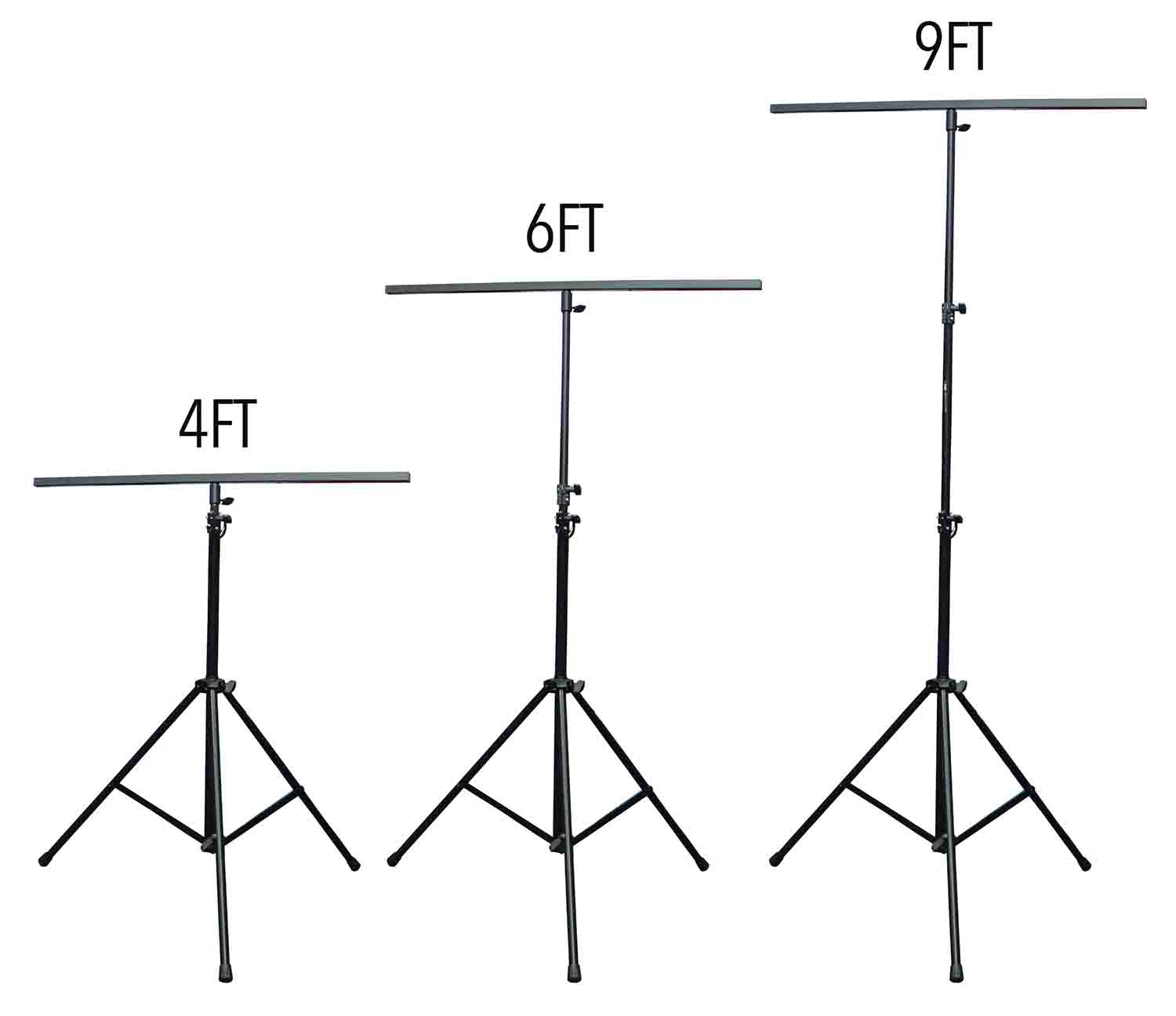 ProX T-LS03M-9FTPKG DJ Lighting Stand Package with 2 Stands Square T-Bars Carry Case - 9 Feet Height by ProX Cases