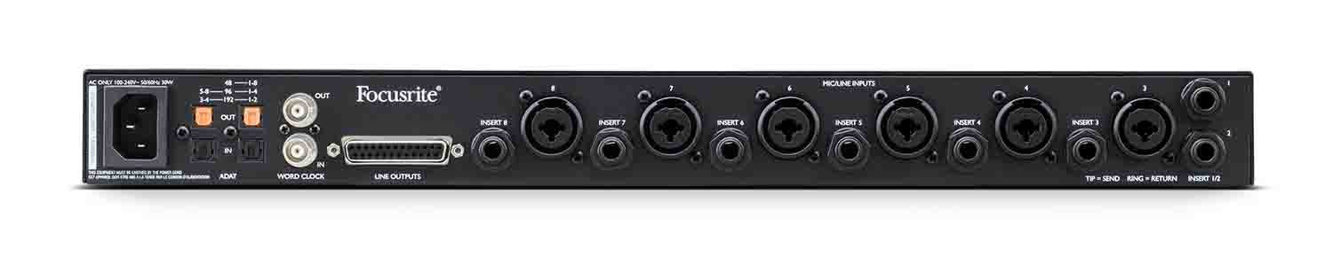 Focusrite CLARETT-PLUS-OCTOPRE 8-Channel Preamp with 24-Bit / 192 kHz Conversion and ADAT - Hollywood DJ