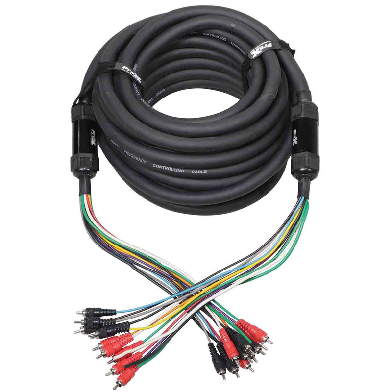 ProX XC-MEDOOZA75, 10 RCA Channel + 3 Power Cable for Marine and Car Audio - 75 Feet - Hollywood DJ