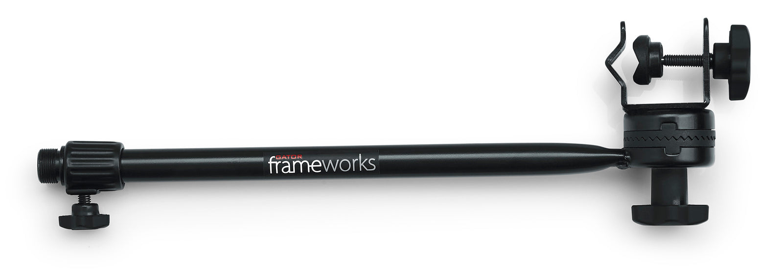 Gator Frameworks GFW-MIC-CLMPBM16 Adjustable Angle 16 Inch Clamp-On Mini Boom with Interlocking Design - Hollywood DJ