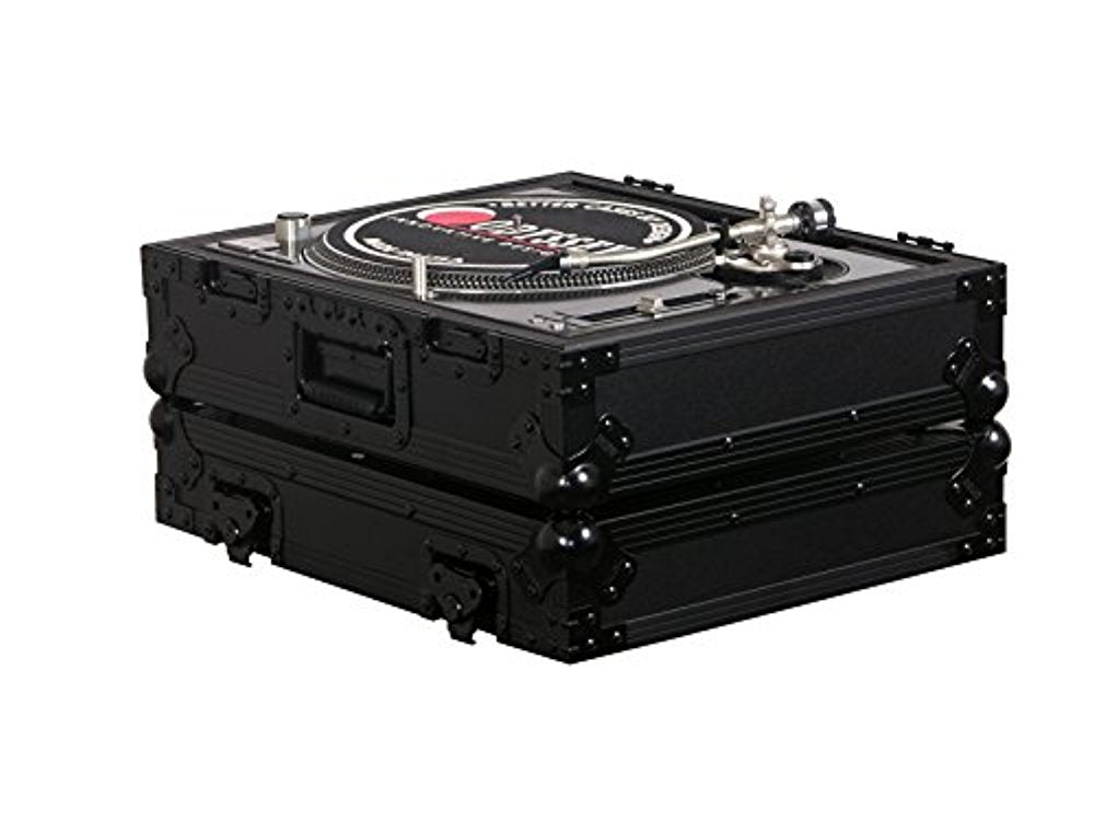 Open Box: Odyssey FZ1200BL Black Label Universal 1200 Style DJ Turntable Case - Hollywood DJ