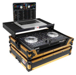 B-Stock: ProX X-DDJSB3 LT GLD LED, ATA Flight Case for Pioneer DDJ-FLX4, DDJ-SB3 and DDJ-400 Digital Controller with Sliding Laptop Shelf - Gold Black Finish - Hollywood DJ