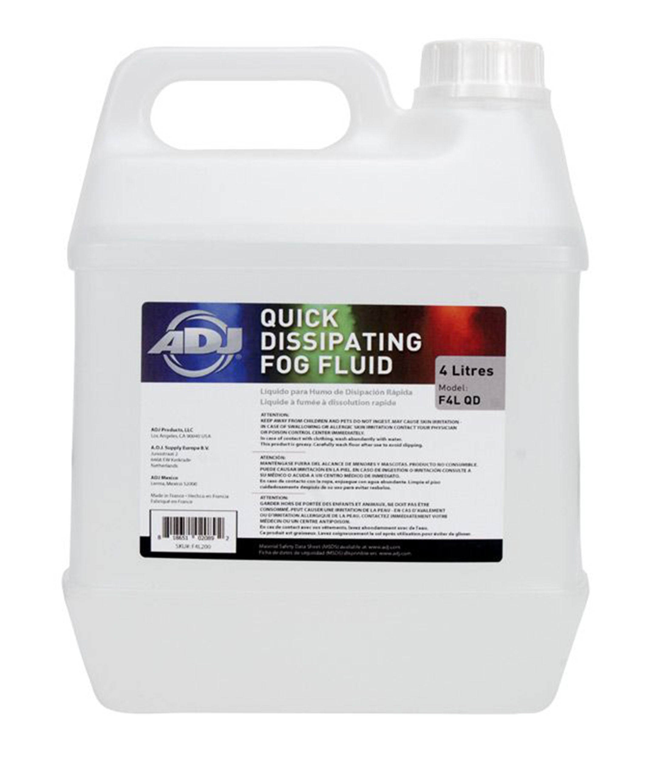 ADJ F4L QD, Quick-Dissipating Fog Fluid - 4 Liters by ADJ