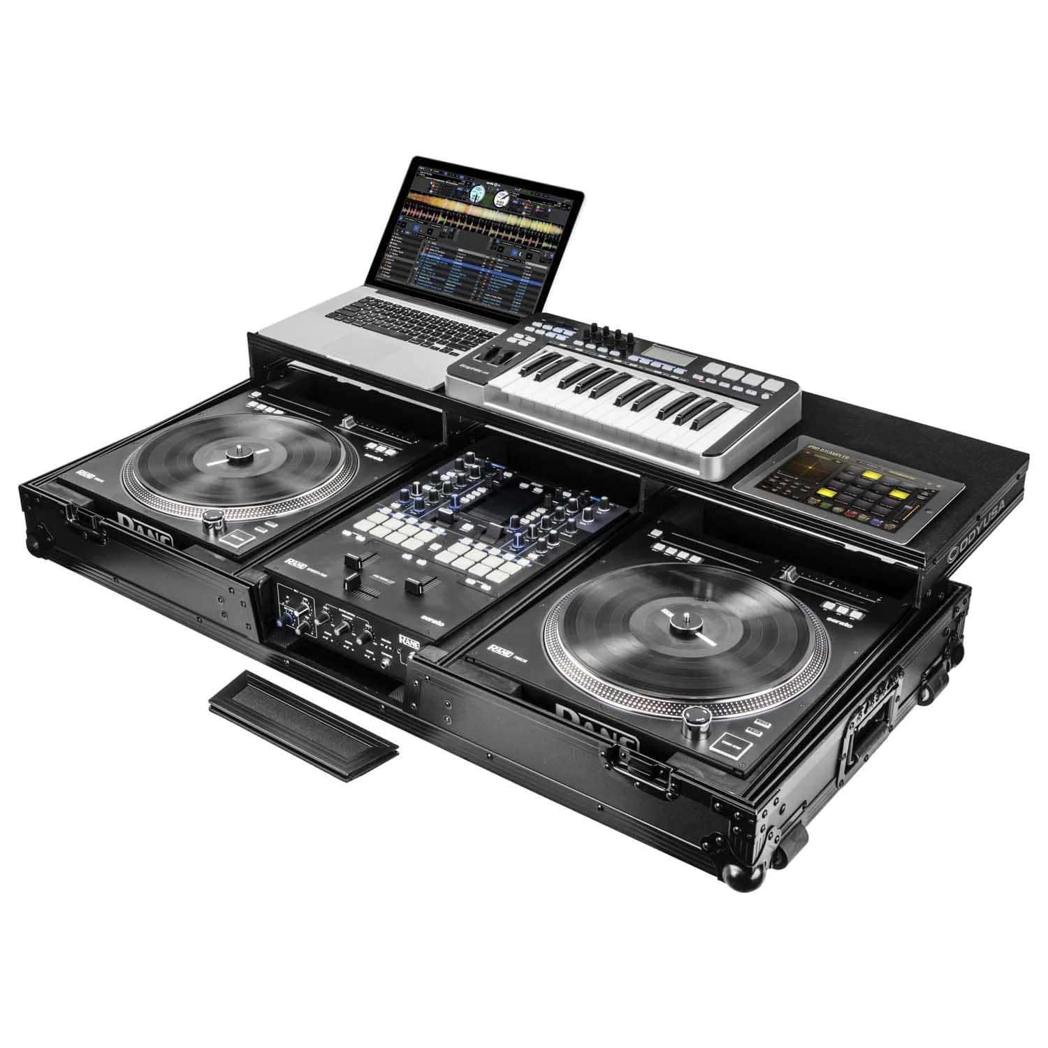 Odyssey FZGSPRA1272WBL, DJ Coffin Case For Rane Seventy-Two and Rane Twelve Remixer - Black - Hollywood DJ