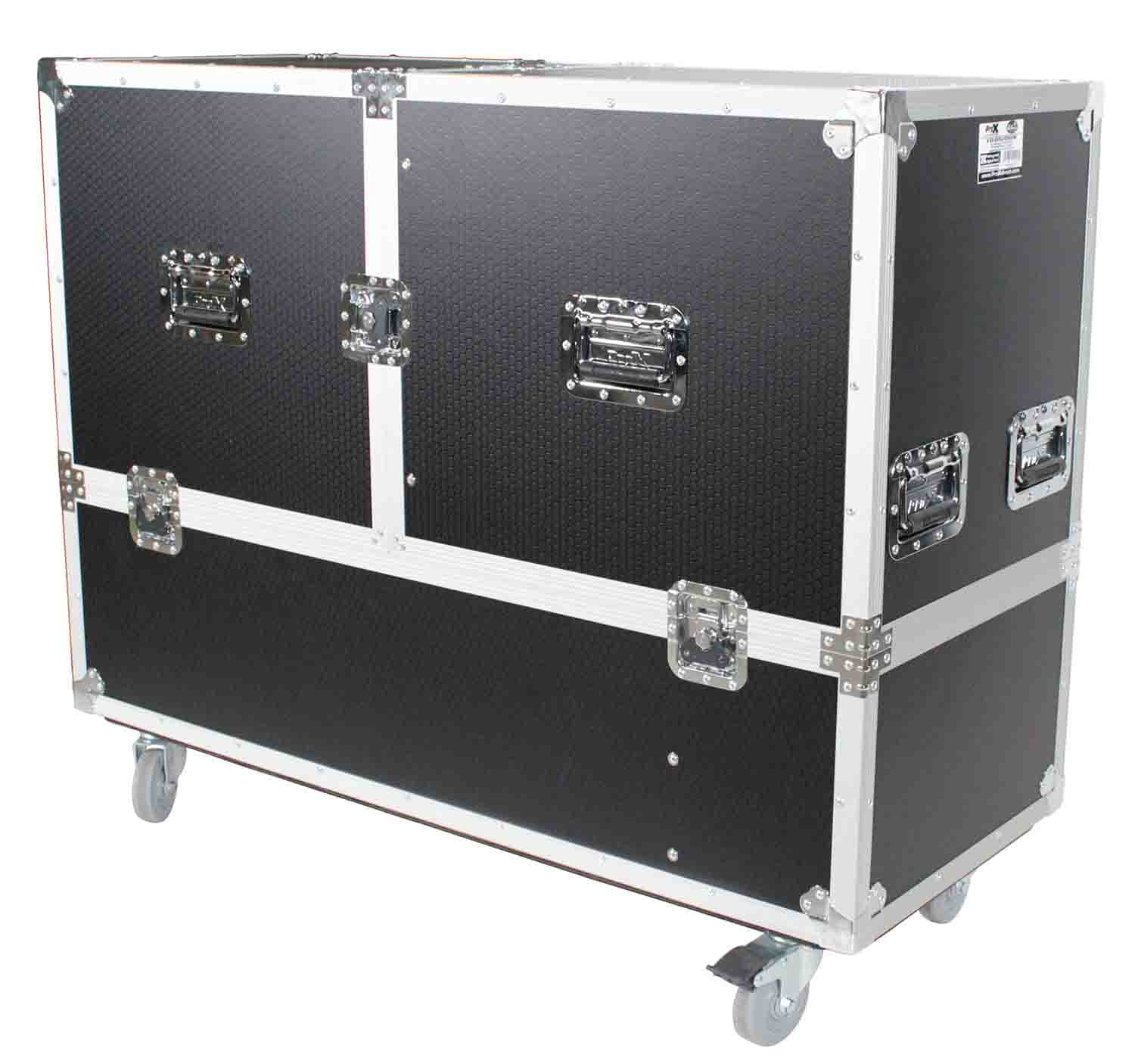 ProX X-EV-EVOLVE50X2W Flight Case for 2 EV Evolve 50 Compact Array Systems with Wheels ATA Style - Hollywood DJ