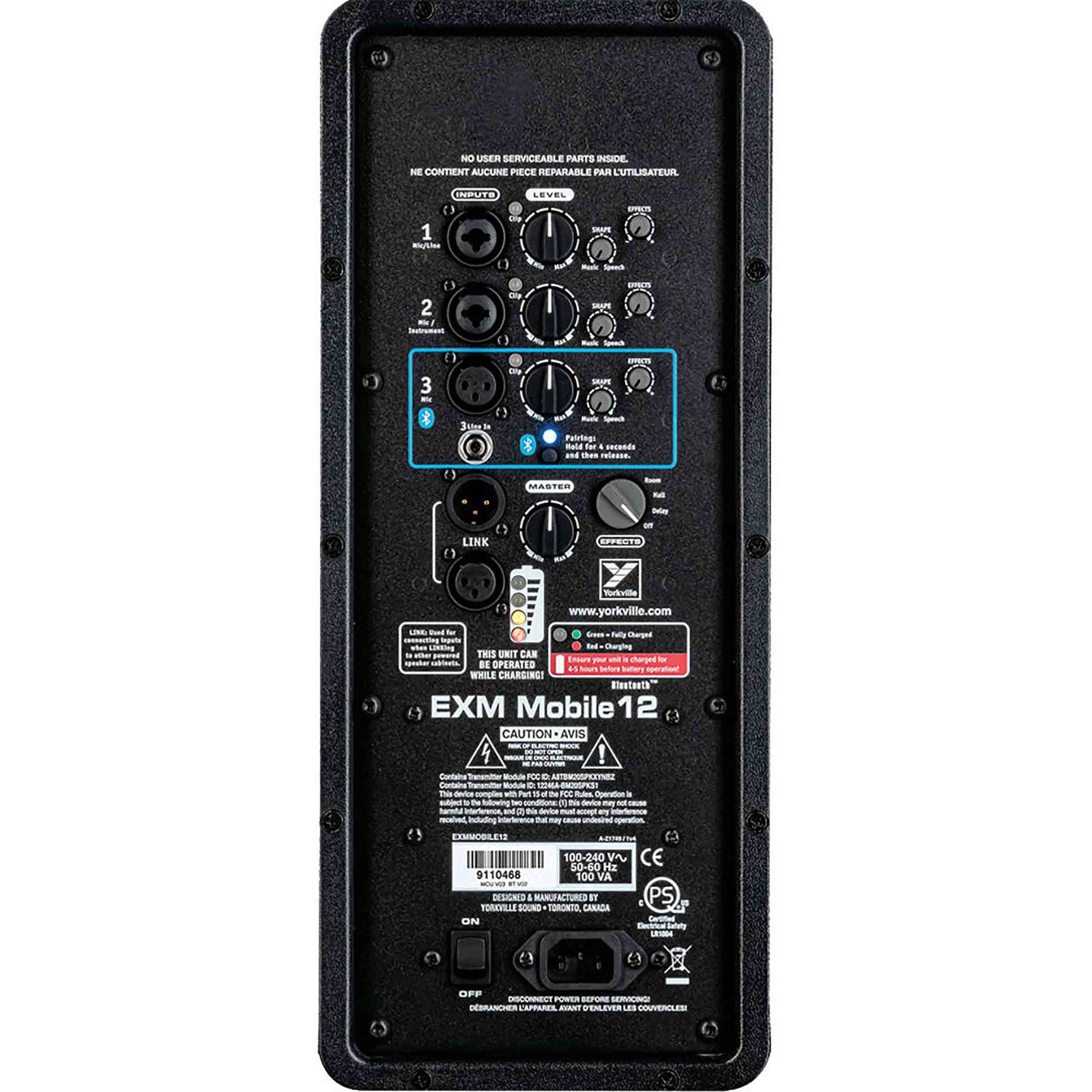 Yorkville EXM-Mobile-12, 12-inch Power Speaker Portable PA System by Yorkville