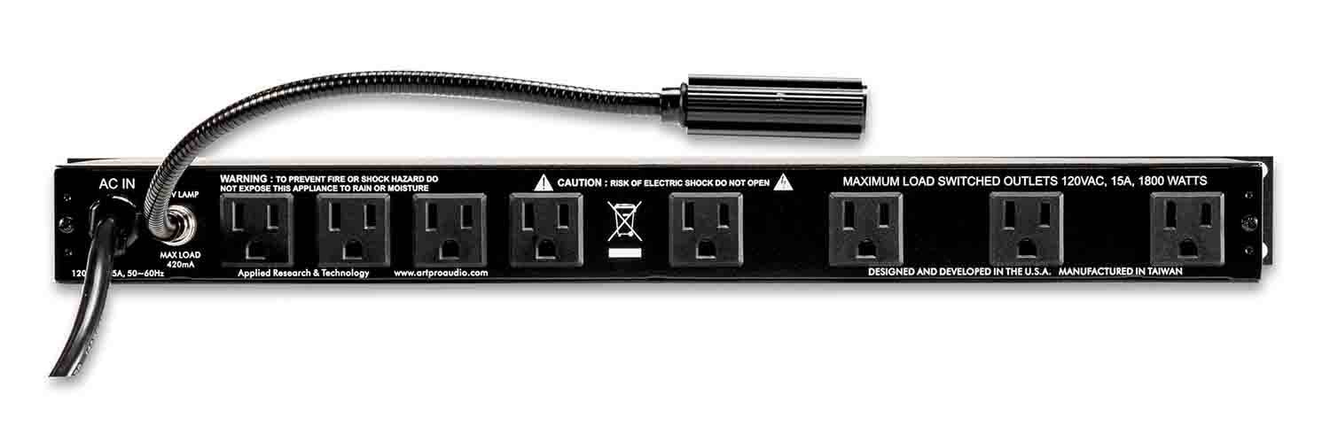 Art PS4x4PROUSB Dual LED Metered Power Distribution System - Hollywood DJ
